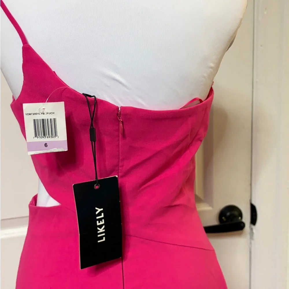 Likely Hot Pink One-Shoulder Mermaid Maxi Dress - Picture 8 of 9